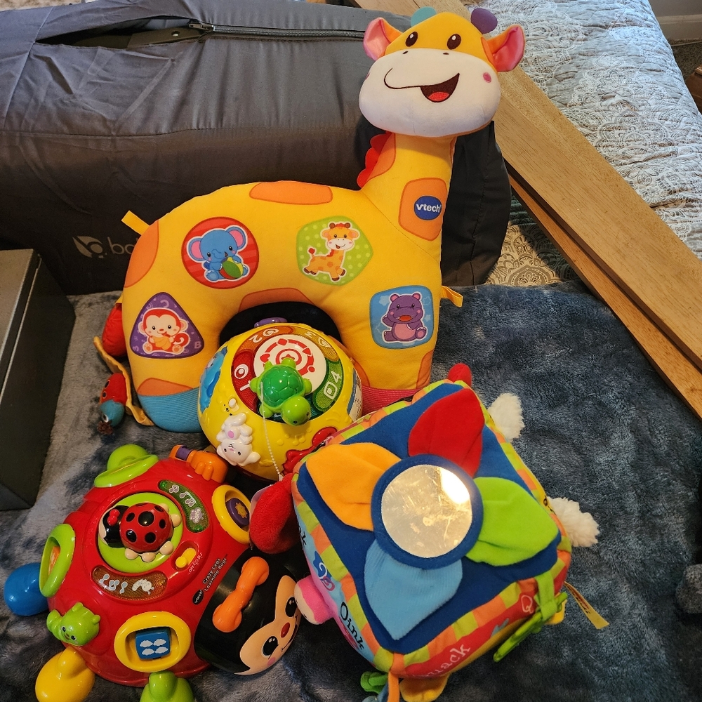 Yellow and Orange Learning Giraffe Plush Toy *BUNDLE*